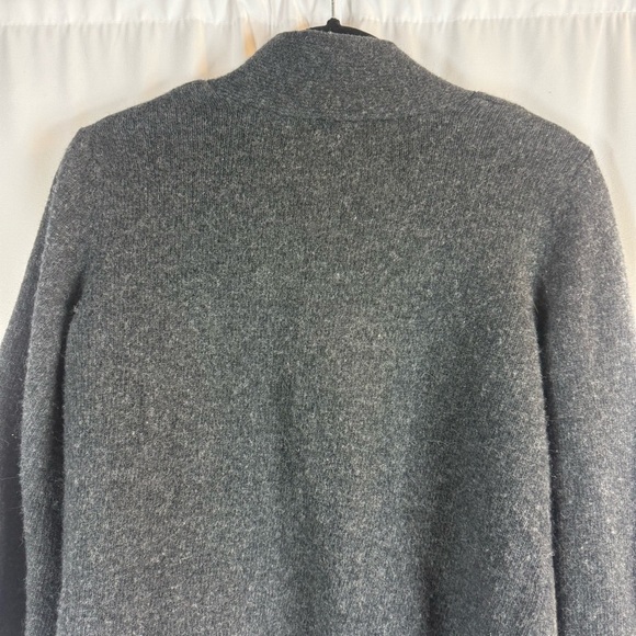 Carole Little Cardigan Gray Lambs Wool Angora One Button Bell 3/4 Sleeve size:M - Picture 10 of 12